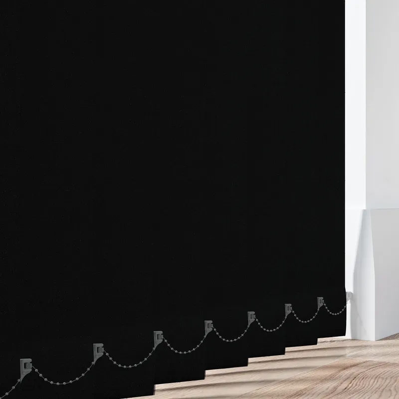 Aqualush Black Pvc Vertical Blind