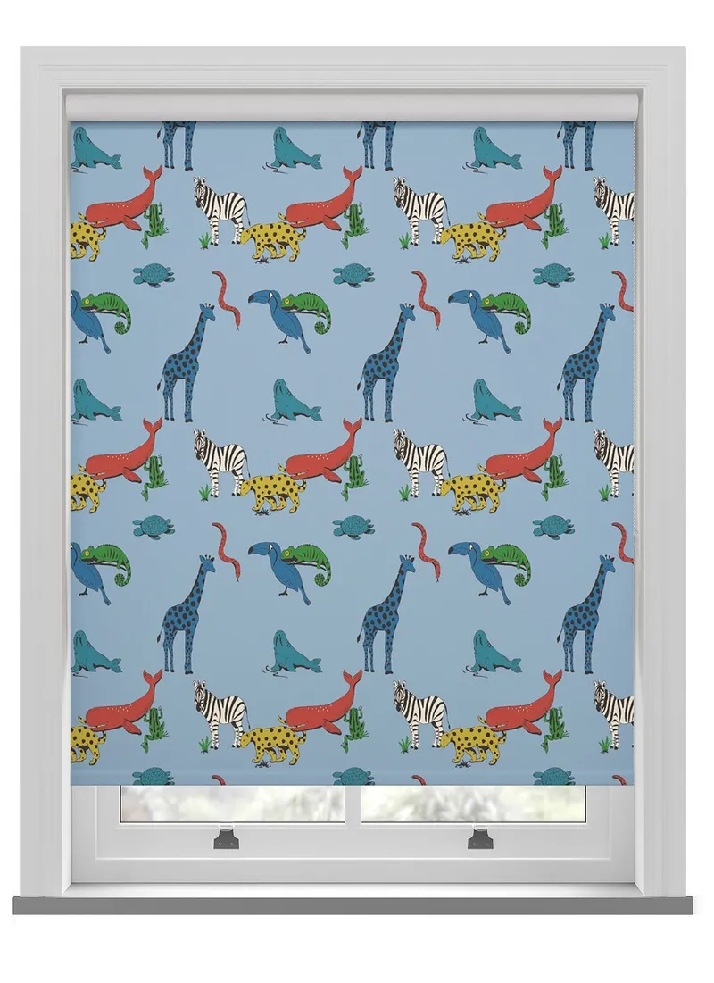 Cath Kidston Animals Mid Blue Roller Blind