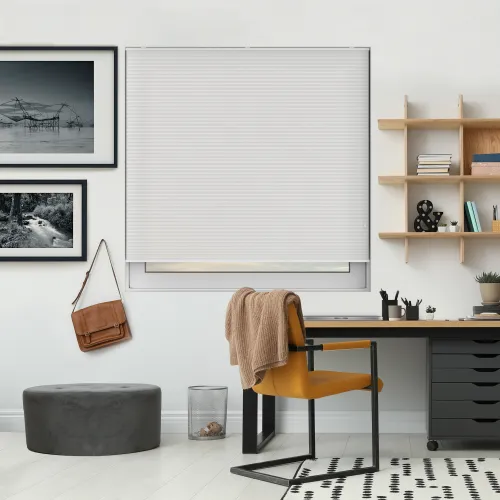 Free Hanging Dovestone Taupe Honeycomb Pleated Blind