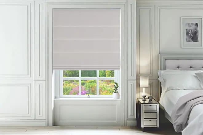 Firenze Ash - Velour Roman Blind