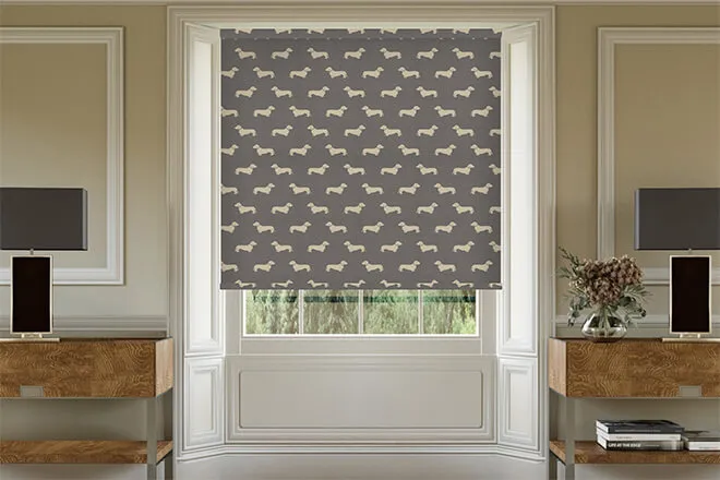 Emily Bond Peggy Smoke - Designer Roller Blind