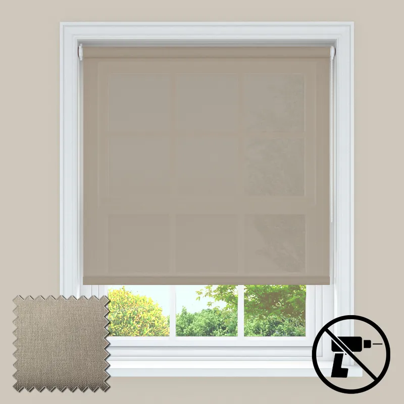 Serenity Mist No Drill Privacy Roller Blinds