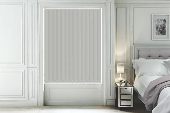 Ibiza Light Grey - Blackout Vertical Blind