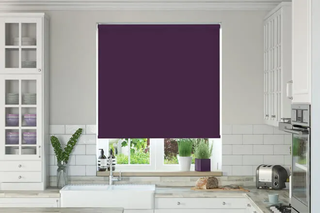 Alpha Purple - Fire Retardant Moisture Resistant Roller Blind