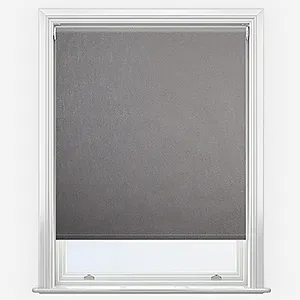Metallic Blackout Shiny Charcoal Roller Blind