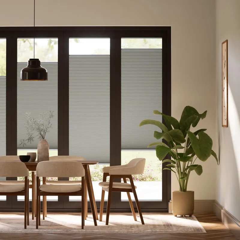 Bifold Adapt Duoshade Elephant Grey Pleated Blind