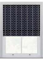Orla Kiely Linear Stem Navy Whale Roman Blinds