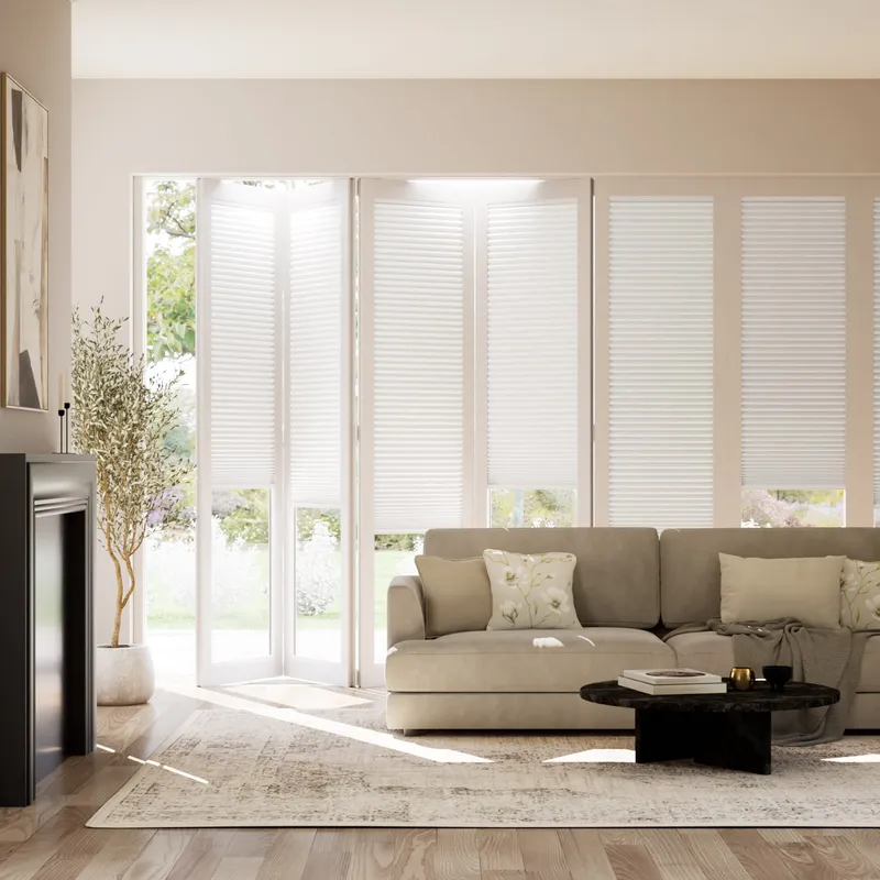 Bifold Clickfit Supreme White Pleated Blind