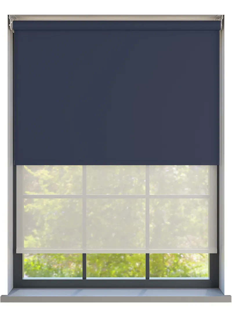 Amor Royal Blue With Haze Pure Double Roller Blind