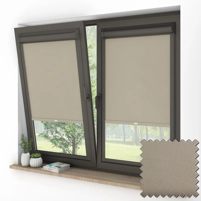 Seclusion Beige Perfect Fit Roller Blinds