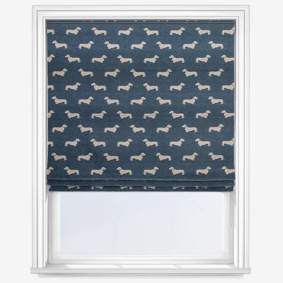 Emily Bond Peggy Indigo Roman Blind
