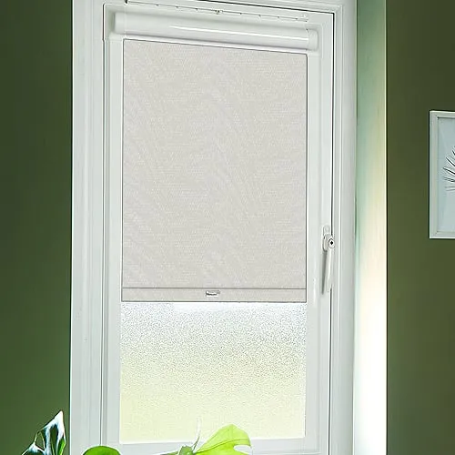 Reflection Fr Ecru (Moisture Resistant) Perfect Fit Blackout Roller Blinds