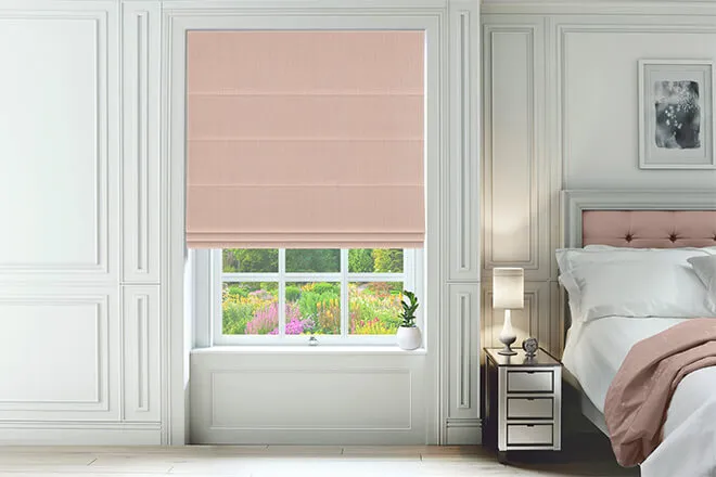 Knightley Pink - Textured Roman Blind