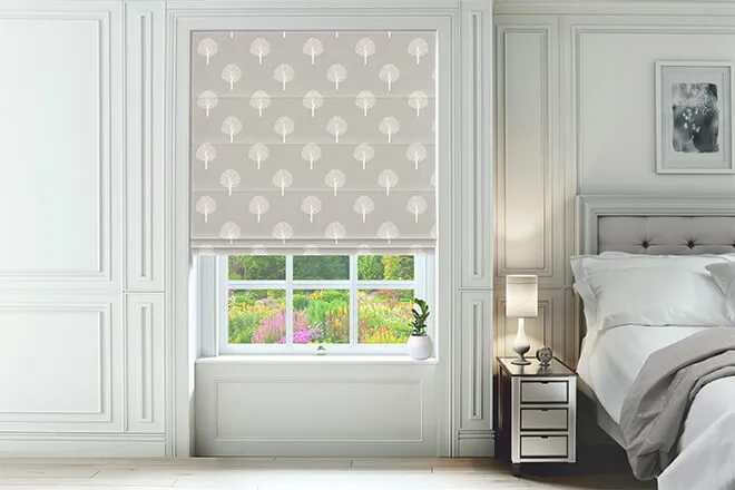 Emily Bond Yew Tree Pebble - Designer Roman Blind