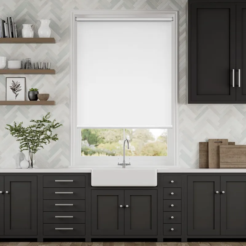 Twist2go Titan Blackout Snow White Roller Blind