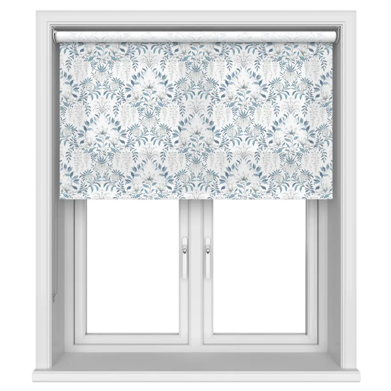 Laura Ashley Parterre Off White/seaspray Blinds Uk