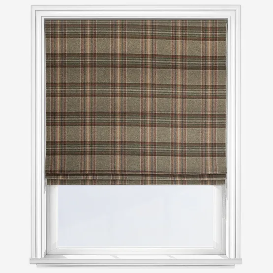 Moon Coates Sage Red Roman Blind
