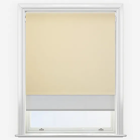 Double Roller Fusion Blackout Light Taupe & Grey Double Roller Blind