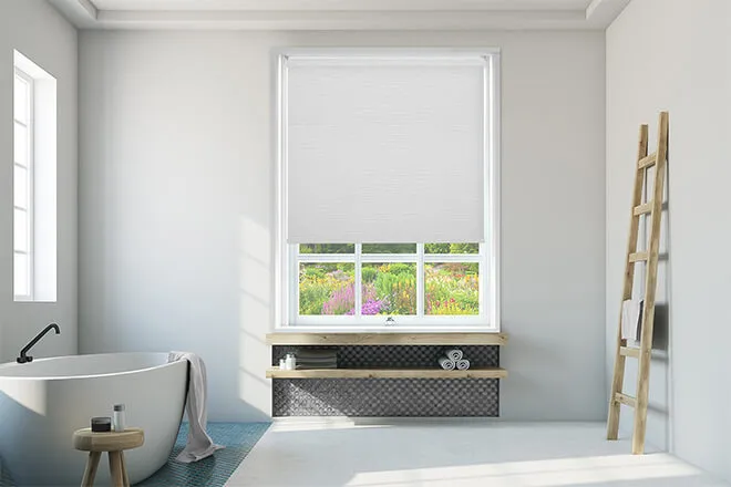 Serena Light Grey - Vinyl Blackout Roller Blind
