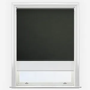 Optima Blackout Black & White Double Roller Blind