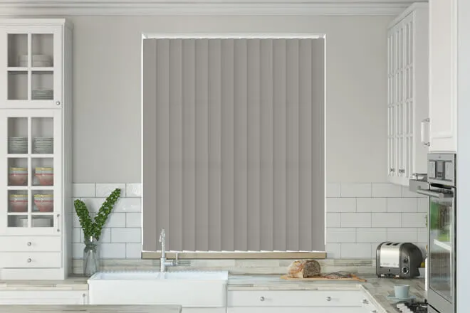 Chloe Light Grey - Moisture Resistant Vertical Blind
