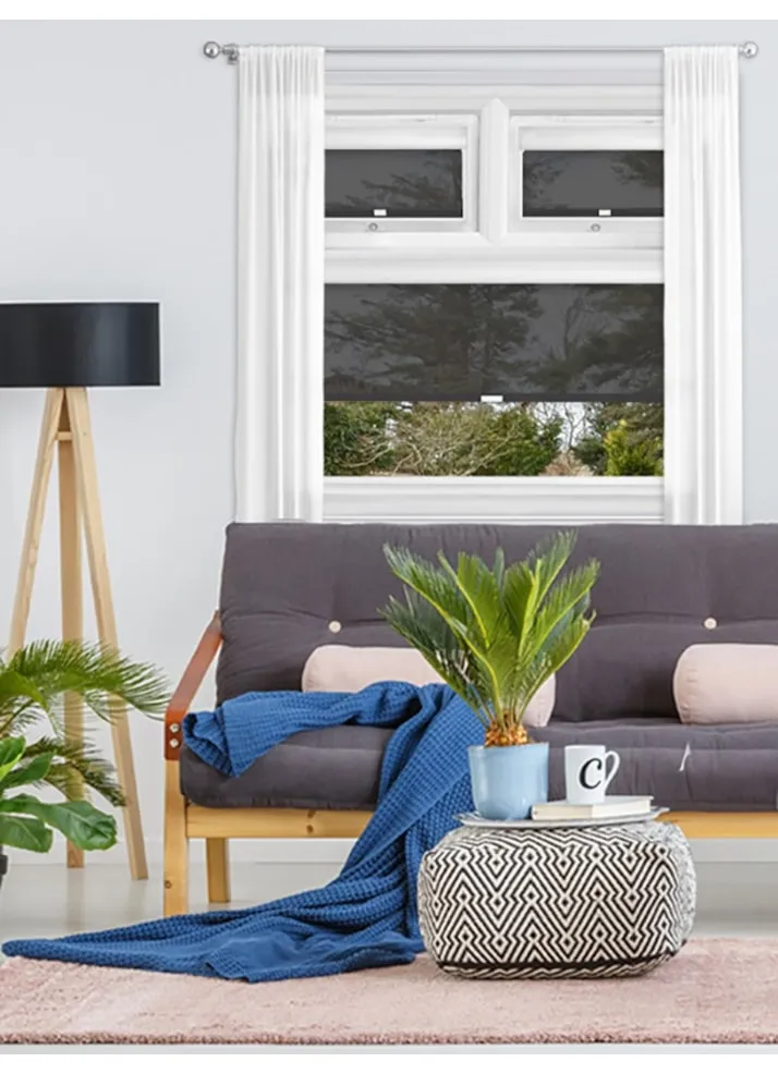 Sheer Black Perfect Fit® Roller Blind