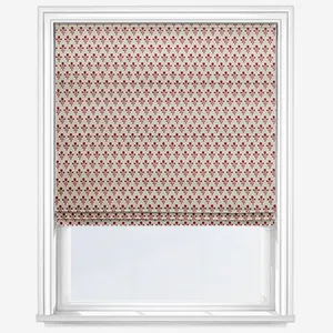 Emily Bond Hawthorn Swiss Red Roman Blind