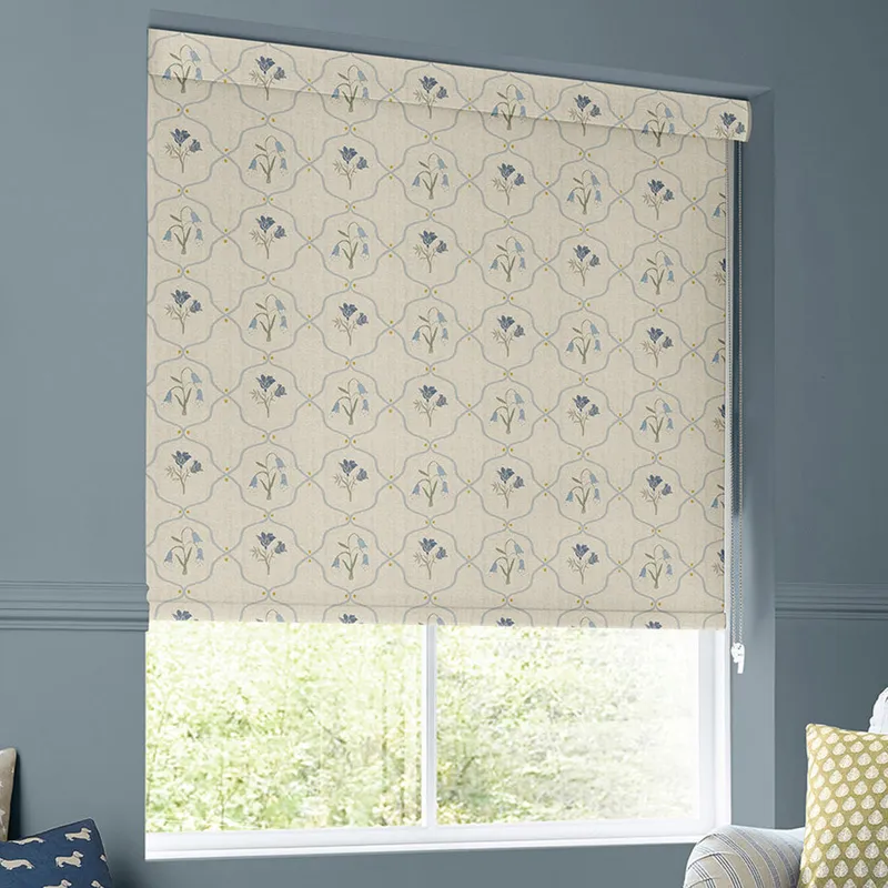 Emily Bond Margot Translucent Made To Measure Roller Blind Steel Blue