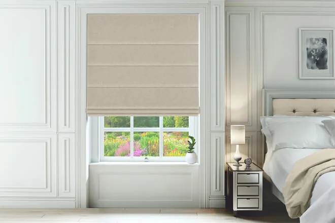 Como Cream - Woven Roman Blind