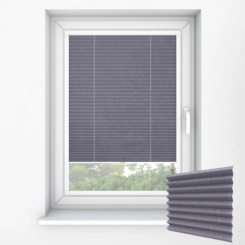 Reflex Crush Slate Perfect Fit Pleated Blinds