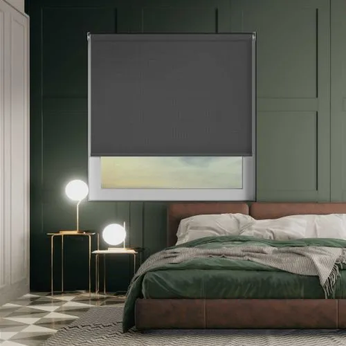 Bedtime Midnight Grey Cordless Roller Blind