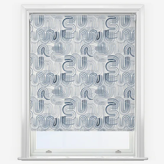 Sonova Studio Ripple Inky Blue Roller Blind