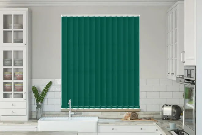Alpha Emerald Green - Fire Retardant & Moisture Resistant Vertical Blind