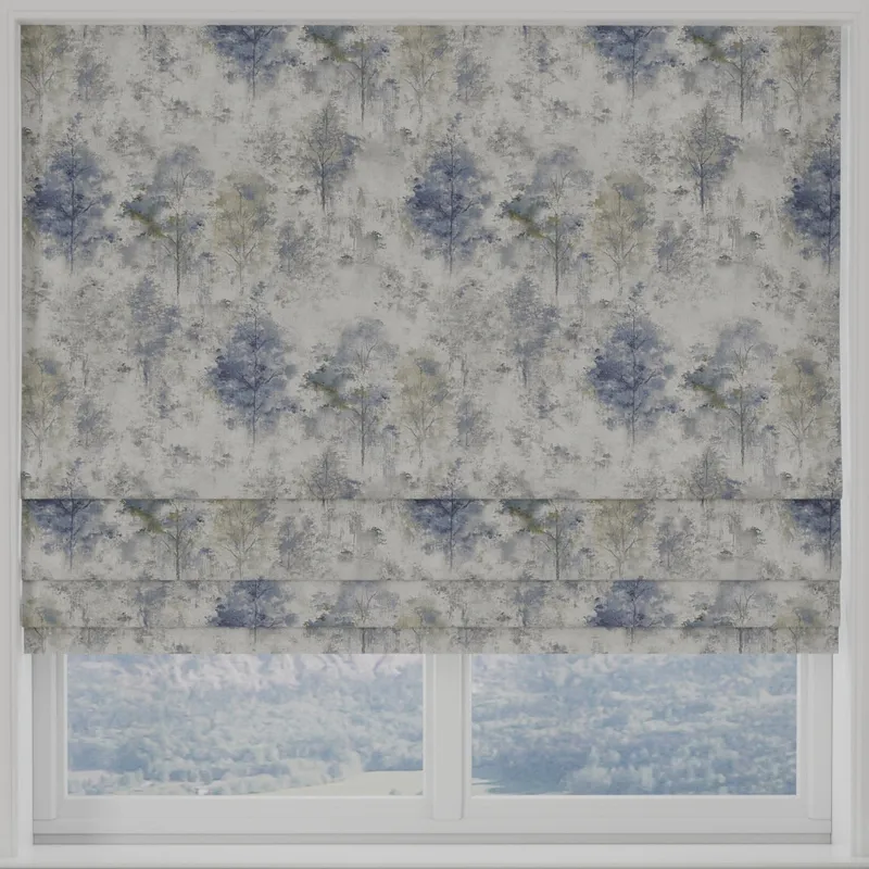 Woodland Made To Measure Roman Blind Saxon Blue