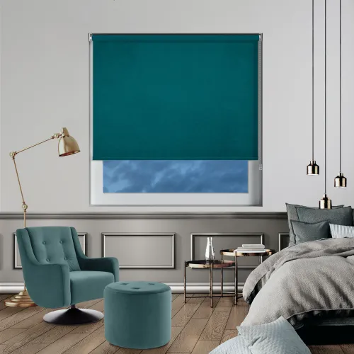 Velvet Peacock Roller Blind