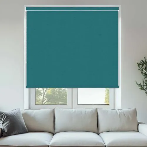 Vibe Blackout Retro Teal Pelmet Roller Blinds