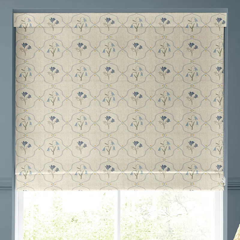 Emily Bond Margot Made To Measure Roman Blind Steel Blue