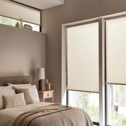 Stratford Cream Light Filtering Roller Blinds