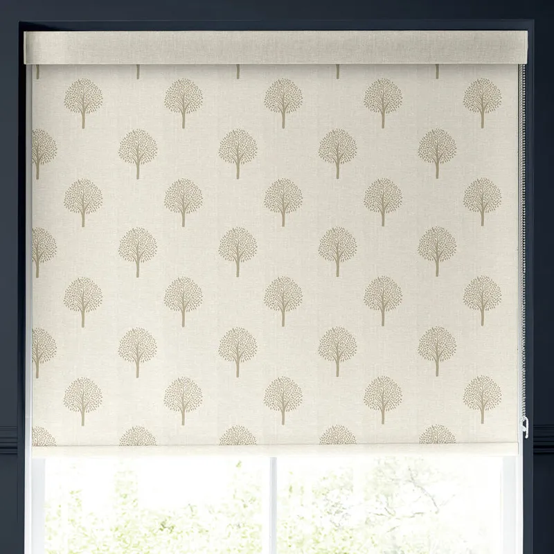 Emily Bond Yew Tree Made To Measure Blackout Roller Blind Linen