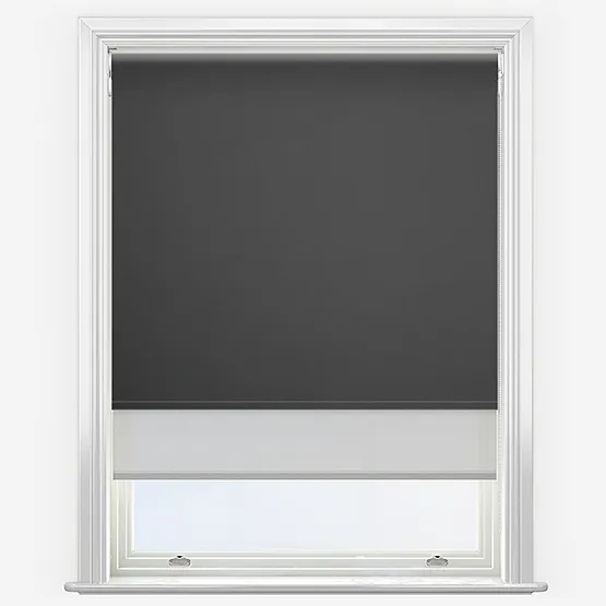 Double Roller Carnival Blackout Anthracite & Grey Double Roller Blind