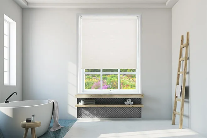 Serena Cream - Vinyl Blackout Roller Blind