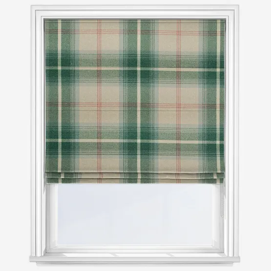 Balmoral Teal Roman Blind