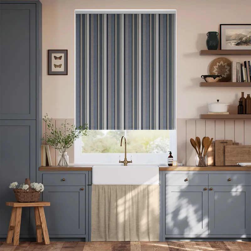 Archive Stripe Denim Roller Blind