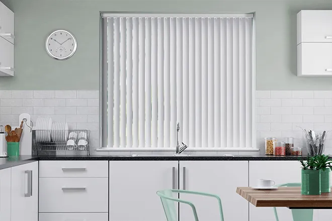 Cello White Matt Finish - Rigid Pvc Vertical Blind