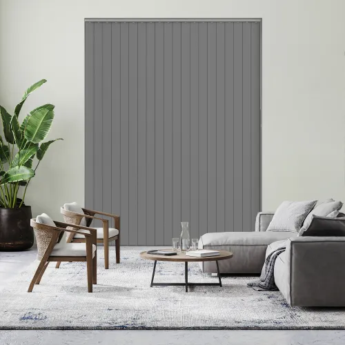 Jeren Grey Rigid Pvc Vertical Blind