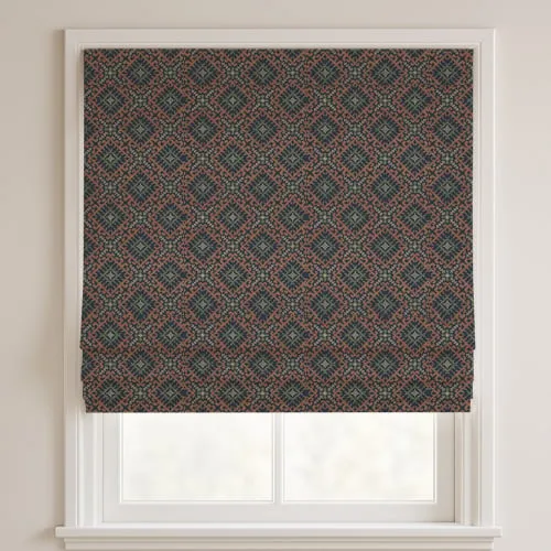 Nadia Navy Deluxe Roman Blinds