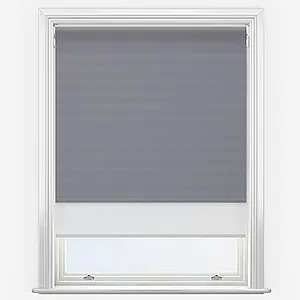 Supreme Blackout Seal & White Double Roller Blind
