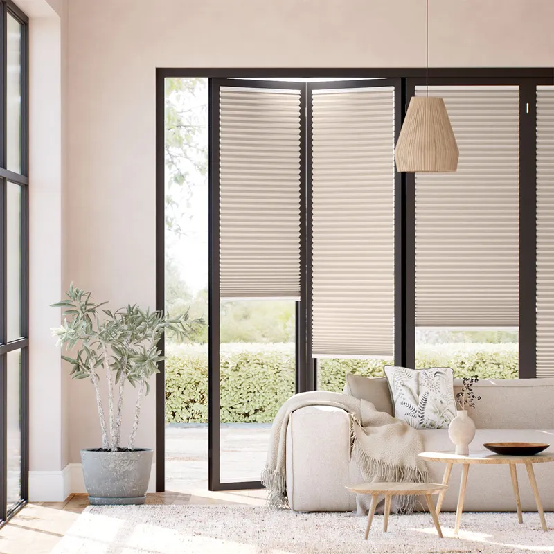 Bifold Clickfit Duoshade Mink Pleated Blind