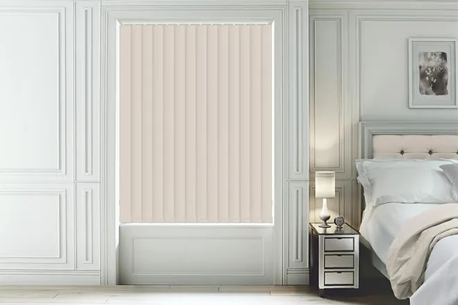 Hannah Nude - Moisture Resistant Blackout Vertical Blind