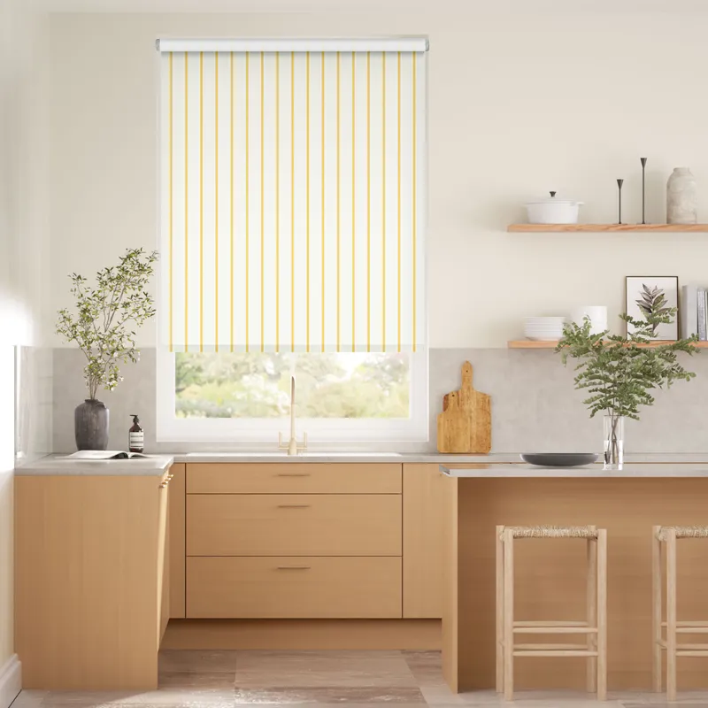 Twill Stripe Daffodil Roller Blind